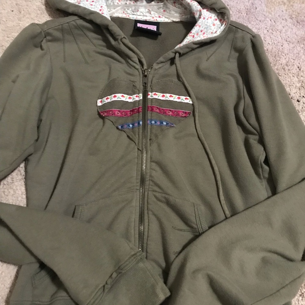 L.A. Kitty Army Green Hoodie